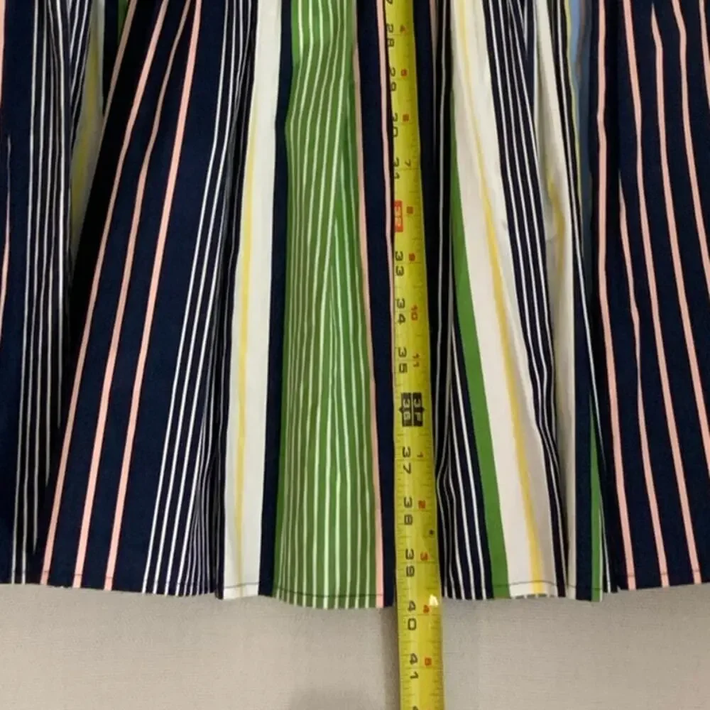 Tory Burch Field Day Stripe cotton Peasant skirt‎ Nwt size small $398